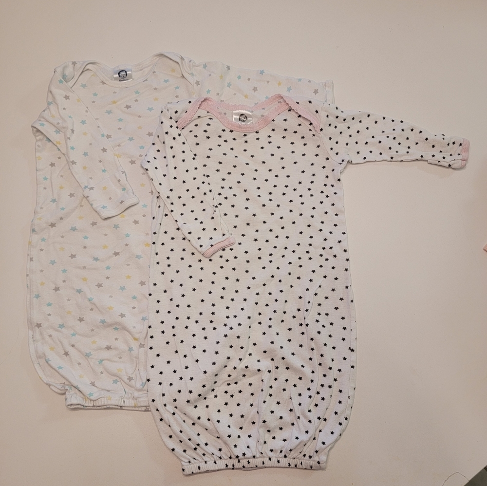 Carter 0-6 month sleep sacks polka dots and stars